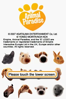 Animal Paradise (USA) (En,Fr,Es) screen shot title